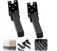 JIAJUTUI001 2 Pièces Pieds Meubles Pliables,Métal Pieds de Table Pliables Pied Pliant Table Canapé à 90 Degrés Noirs Pieds de Rechange pour DIY Meubles,Lit Armoire,Chaise (10cm(3.9in))