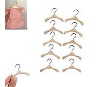 Jiakalamo Lot de 10 petits cintres en bois pour vêtements de poupée, vêtements de bébé, cintres pour animaux domestiques pour chat (taille : 6 cm)