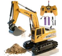 Jiakora Jouet pelleteuse télécommandée pour enfants à partir de 3 ans, 2,4 GHz, avec effets lumineux et sonores, 2 batteries rechargeables, cadeau d'anniversaire pour garçons