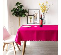 JIALIANG Nappe 220x220cm Nappe pour Le dîner de Cuisine à la Maison et la décoration de Table extérieure Rose