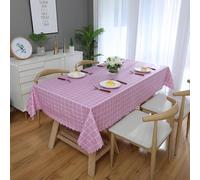 JIALIANG Nappe PVC rectangulaire 120 x 180 cm Rose Nappe de Table PVC, Nappe rectangulaire, Nappe rectangulaire Anti Tache, Nappe Impermeable, Nappe Tache
