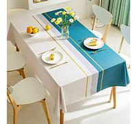 JIALIANG Nappe PVC rectangulaire 120x160cm Nappe en PVC Nappe Effet Lotus déperlant Décoration de Table de Cuisine Moderne Nappe carrée Anti-Taches Anti-salissure Facile à Nettoyer
