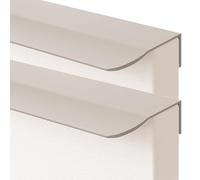 JIALUO0318 Alliage d'aluminium Invisible Poignée Poignee de Meuble Cuisine Poignée Dissimulées Poignées Bouton de Porte Armoire Poignee Gris Cachemire 2 Pièces (Length 150mm)