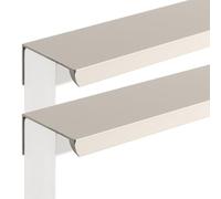 JIALUO0318 Poignee de Meuble Alliage d'aluminium Cuisine Poignée Dissimulées Poignées Poignée D'armoire Bouton de Porte Armoire Poignee 2 Pièces (Light Grey,Length 120mm)