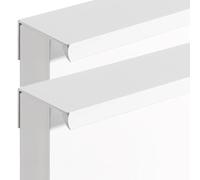 JIALUO0318 Poignee de Meuble Alliage d'aluminium Cuisine Poignée Dissimulées Poignées Poignée D'armoire Bouton de Porte Armoire Poignee 2 Pièces (White,Length 1200mm)