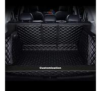 Jialuode Tapis de Hayon Voiture Personnalisé pour 99% Voitures, Cuir Résistant à l'eau et Antidérapant Tous Les Temps, Protection Complète du Texte et des Images Personnalisés, Noir