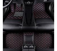 Jialuode Tapis de Sol Voiture Personnalisé pour 99% Voitures, Cuir résistant à l'eau et antidérapant Tous Les Temps, Protection complète du Texte et des Images personnalisés(Noir Rouge)