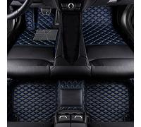 Jialuode Tapis de Sol Voiture Personnalisé pour 99% Voitures, Cuir résistant à l'eau et antidérapant Tous Les Temps, Protection complète du Texte et des Images personnalisés,Noir Bleu