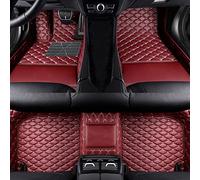 Jialuode Tapis de Sol Voiture Personnalisé pour 99% Voitures, Cuir résistant à l'eau et antidérapant Tous Les Temps, Protection complète du Texte et des Images personnalisés(Vin Rouge)
