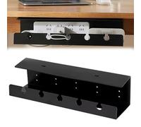 JIAMAIN Fessura per cavi sotto il tavolo, staffa di stoccaggio, stoccaggio della testa di ricarica della spina, strumento di organizzazione dello spazio per tutti i tipi di tavoli a parete