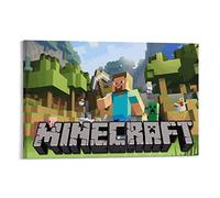 JIAMELUCK Minecraft Peinture Murale D'art L'image Imprimée Sur Toile Photos D'œuvres D'art Pour Moderne Décoration Murale Salon Chambre Á Coucherr Bureau 20x30inch(50x75cm)