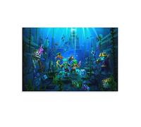 JIAMELUCK Minecraft Peinture Murale D'art L'image Imprimée Sur Toile Photos D'œuvres D'art Pour Moderne Décoration Murale Salon Chambre Á Coucherr Bureau 24x36inch(60x90cm)