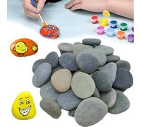 JIAMIAN 45pcs 3 - 5cm Dessin De Cailloux, Enfants Graffiti Ardoise, Collage Craft Painting Pierre Décorative, Painted Rock Kit, Galets Decoratif, Création De Jeux Pour l'École Et La Famille Activités