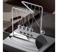 JIAMIAN Balles d'Équilibre en Forme De z, Pendule Berceau Newton, Classic Newton Cradle Balance Balls 5 Balles à Pendule Illustrent Les Lois De Newton avec des Balles Pivotantes