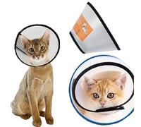 JIAMIAN Collier pour Chien, Cône Anti - Morsure, Cône De Traitement pour Animaux De Compagnie, Cône De Collier pour Animaux De Compagnie, Adapté à Récupération des Plaies (Cou:15-18cm)