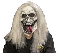 JIAMIAN Halloween Latex Masque, Horror Mask Headwear, Horror Woman Skull Mask, Ghost House Great Escape Theme Party Cosplay Prop, Full Head Latex Respirant Mask, Skull Edition, Woman Magic Edition
