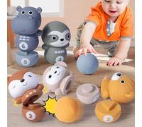 JIAMIAN Jeux De Quilles Mini Bowling Set, Jeu De Quille Enfant, Mini Jeu De Quilles, avec 2 Balles Et 6 Bowling Jouet Jeux Exterieur pour Petits Garçons Et Filles (B)