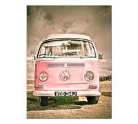 Jiamins 5D Broderie Diamant kit Complet Voiture Rose, 5D Diamond Painting Strass Décoration de Noël Design Moderne (30x38cm)