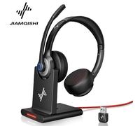 JIAMQISHI EH02P casque sans fil avec Microphone antibruit AI casque Bluetooth V5.2 avec Dongle USB, Base de chargement vert