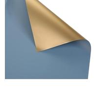 JIAMU Lot de 5 feuilles de papier cadeau de luxe 60 x 60 cm en forme de fleur dorée imperméable pour loisirs créatifs, décoration de mariage