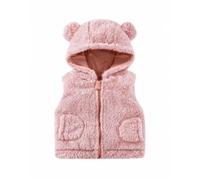JiAmy Gilet polaire à capuche pour filles et garçons de 1 à 5 ans