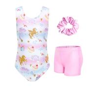 JiAmy Justaucorps de gymnastique à paillettes Tenue sportive pour filles 3-4 ans