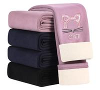 JiAmy Legging pour fille - Long - Extensible - Thermique - Motif lapin - Automne - Hiver - Décontracté - Pantalon de sport pour fille de 1 à 6 ans
