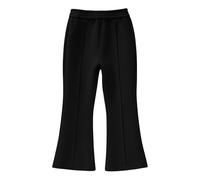 JiAmy Pantalon évasé pour fille en coton thermique évasé avec poches pour enfants de 3 à 14 ans, Noir , 7-8 ans