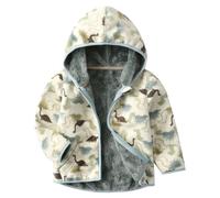JiAmy Veste polaire pour enfant - En peluche - Fermeture éclair - Automne - Printemps - Hiver - Pour 1 à 6 ans, Vert, 2-3 ans