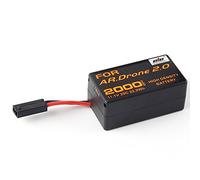 Jian Ya Na Haute densité 2000mAh 11.1V remplacement puissant Li-polymère batterie pour Parrot AR.Drone 2.0 quadcopter mise à niveau de batterie puissant Paquet de 1 Noir