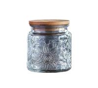 Jian1004 Beurrier, Beurrier cubique en relief, pot verre à motifs for conserver les bonbons dans la cuisine