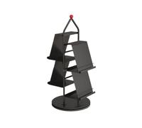 Jian1004 Petites étagères Porte-revues en Acier au Carbone, étagère rotative créative Bibliothèque de Table(Black)