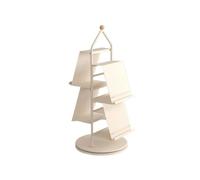 Jian1004 Petites étagères Porte-revues en Acier au Carbone, étagère rotative créative Bibliothèque de Table(White)