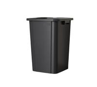 Jian1004 Poubelle, Grande poubelle carrée for usage commercial et domestique, seau sanitaire sans couvercle(Black,100L)