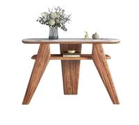 Jian1004 Table d'entrée, Console Farmhouse en Bois Massif de 117 cm avec Plateau et étagère en Faux marbre