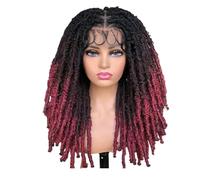 JIANBOHAIRS 20 inch Full Lace Braided Wigs for Women, Crochet Hair Dreadlocks Synthetic Wig Braids Extensions for Thinning Hair(BUG)