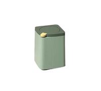 JIANBOHAIRS Corbeilles à papier Poubelle de bureau de grande capacité avec couvercle for la maison, légère, de luxe, for salon, toilettes, salle de bain, cuisine(Green,Small)