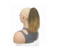 JIANBOHAIRS Drawstring Ponytail for Women Synthetic Thick Straight Clip in Hairpieces 10 inch Daily Wear(1B27)