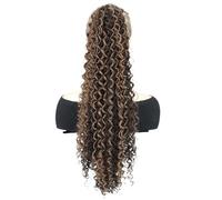 JIANBOHAIRS Extension de queue de cheval avec cordon de serrage de 24 pouces for femmes noires, postiches synthétiques bou s et profondes Daily Wear(6AH12)