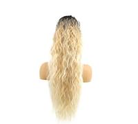 JIANBOHAIRS Extension de queue de cheval avec cordon de serrage de 28 pouces de long for femmes, perruques synthétiques bou s ondulées for un usage quotidien Daily Wear(R16-613)