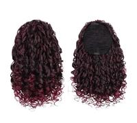 JIANBOHAIRS Extension de queue de cheval bou de 14 pouces for les femmes noires, fausses queues de cheval pince synthétique dans les Extensions de cheveux de queue de poney Daily Wear(T1B-BUG)