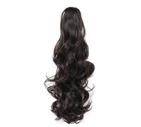 JIANBOHAIRS Extension Queue De Cheval 45,7 Cm/61 Cm, Cheveux Synthétiques Longs Et Bouclés À Clipser, Aspect Naturel, For Femme, Châtain Clair Cendré, Blond Décoloré Daily Wear(4A,24inches)