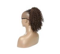 JIANBOHAIRS Extension queue de cheval synthétique afro crépue et bou de 25 cm avec cordon de serrage for femme Daily Wear(Brown)