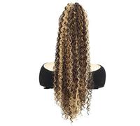 JIANBOHAIRS Extensions De Cheveux De Queue De Cheval De Cordon De Pince De Griffe De 20 Pouces For Les Femmes, Postiche Synthétique Naturelle Longue Bou Ondulée For Les Femmes Daily Wear(4H27)