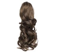 JIANBOHAIRS Extensions de cheveux de queue de poney ondulées de 14 pouces, Extension de queue de cheval à pince à griffes, queues de cheval en cheveux synthétiques for femmes Daily Wear(6A)