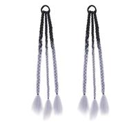 JIANBOHAIRS Extensions De Cheveux Tressés Colorés Avec Élastiques, Postiches Synthétiques Tressés Arc-en-ciel, Queue De Cheval For Femmes Et Filles, Mèches De Fête, 50,8 Cm, Lot De 2 Daily Wear(B37#)