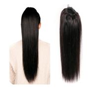 JIANBOHAIRS Extensions De Queue De Cheval À Clip En Cheveux Humains Brésiliens Remy For Femmes Daily Wear(12inches 100g)