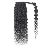 JIANBOHAIRS Extensions de queue de cheval à cordon marron foncé, 40-65 cm, cheveux brésiliens à clips, lisses Daily Wear(22inch(150g))