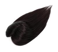 JIANBOHAIRS Human Hair Topper,Straght HairPiece with Bangs 12×13cm Soft Breathable Lace Base for Women with ThinningHair for Thinning Hair(Off Black,14 inches)