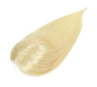 JIANBOHAIRS Human Hair Topper,Straght HairPiece with Bangs 12×13cm Soft Breathable Lace Base for Women with ThinningHair for Thinning Hair(Blonde,10 Inches)